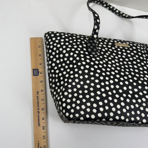 Kate Spade Laurel Way Dally Tote Bag Musicaldot Black White Small Shoulder Bag - Picture 11 of 12